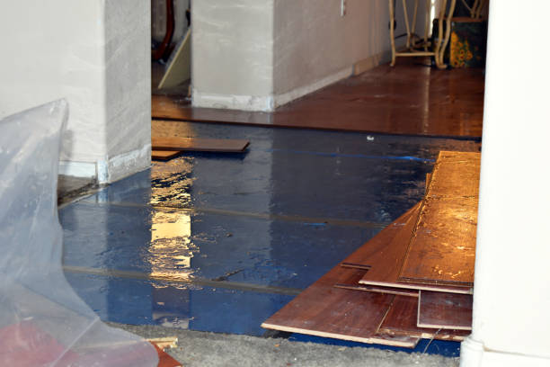 Professional Burst Pipe Cleanup technician working in Keasbey, NJ
